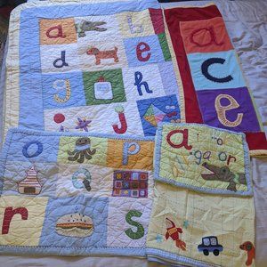 Pottery Barn Twin Quilt, Sham, Throw + more